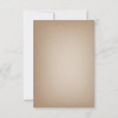 茶色の常緑樹の結婚式 Save The Date セーブザデート (裏面)