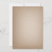 茶色の常緑樹結婚のリハーサルディナー 招待状 (裏面)