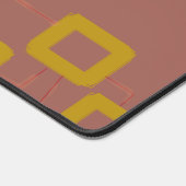 茶色の幾何学正方形デスクマット デスクマット (コーナー)