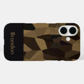 茶色の幾何学的な形状パターンステッカー Case-Mate iPhoneケース (裏面 (横))