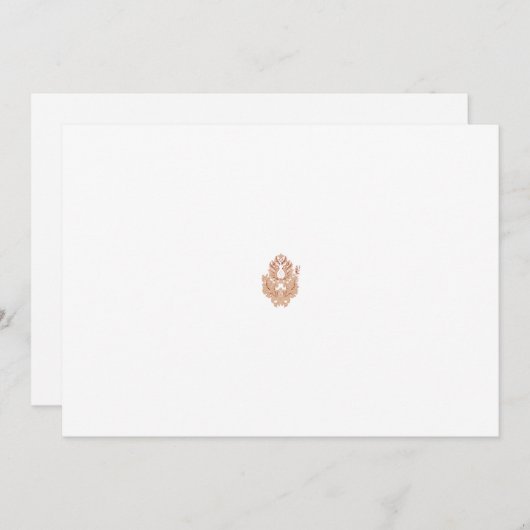 茶色の幾何学的な斑点を特徴とする対称デザイン サンキューカード (正面/裏面)