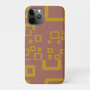 茶色の幾何学的テーマiPhone / iPadケース iPhone 11 Proケース