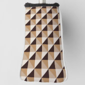 茶色の幾何学的パターン ゴルフヘッドカバー (回転90)