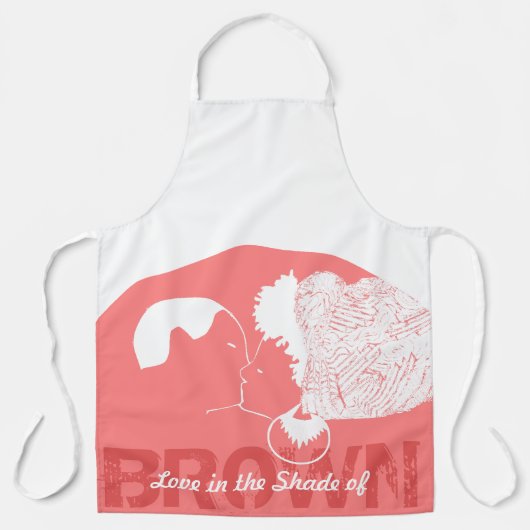 茶色の愛 エプロン (正面)