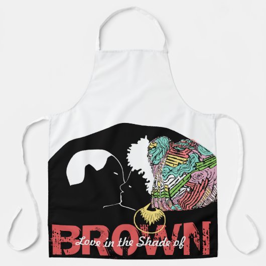 茶色の愛 エプロン (正面)