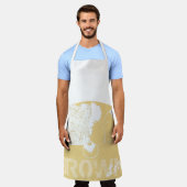 茶色の愛 エプロン (着用した状態)