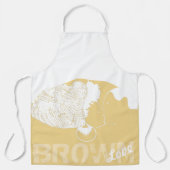 茶色の愛 エプロン (正面)