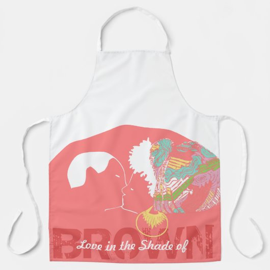 茶色の愛 エプロン (正面)