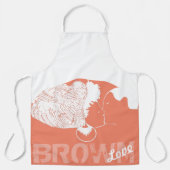 茶色の愛 エプロン (正面)