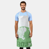 茶色の愛 エプロン (着用した状態)