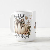 茶色の感謝祭セラミックマグカップの色合い コーヒーマグカップ (正面左)