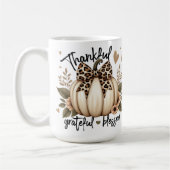 茶色の感謝祭セラミックマグカップの色合い コーヒーマグカップ (左)