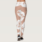 茶色の手絵を描キス水の色レギンス レギンス (裏面)