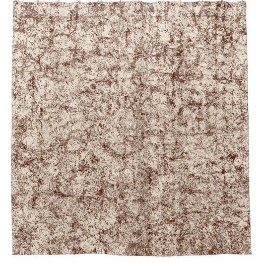 茶色の抽象芸術グランジの背景は抽象的で古代の シャワーカーテン (正面)