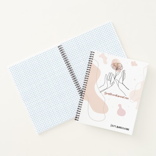 茶色の抽象芸術図形を含む表示ノートブック ノートブック (内部)