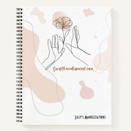 茶色の抽象芸術図形を含む表示ノートブック ノートブック