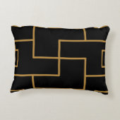 茶色の抽象芸術 アクセントクッション (裏面)