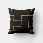 茶色の抽象芸術 クッション (裏面)