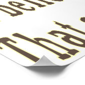 茶色の文字の神はそれを言った ポスター (角)