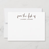 茶色の文房具の机から素朴の業務 ノートカード (正面)