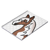 茶色の斑模様のキャラクターホースの頭 ノートブック (左側)