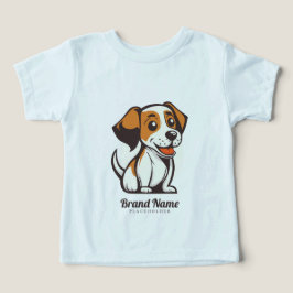 茶色の斑点のあるかわいいキャラクターの犬