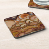 茶色の斑点のあるオニキス コースター (左側)