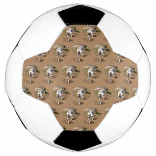 茶色の斑点のあるダルマチア語 サッカーボール