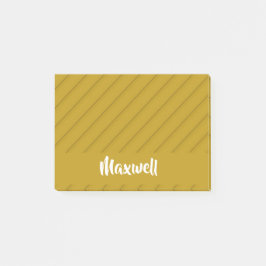 茶色の斜めのプラスチックのテクスチャ名前をカスタムする ポストイット