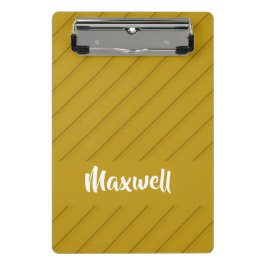 茶色の斜めのプラスチックのテクスチャ名前をカスタムする ミニクリップボード