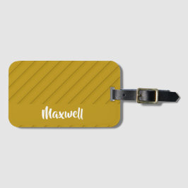 茶色の斜めのプラスチックのテクスチャ名前をカスタムする ラゲッジタグ