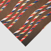 茶色の日本の木版模様ティッシュペーパー 薄葉紙 (詳細)