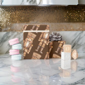 茶色の日焼け止め兵士 ラッピングペーパー