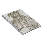 茶色の旧世界アンティーク地図帳 ノートブック (右側)