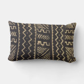 茶色の暖かい調子の泥の布のデザインの枕 ランバークッション (裏面)