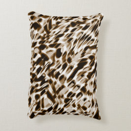 茶色の曲がり穴を動かし、黒と白 アクセントクッション