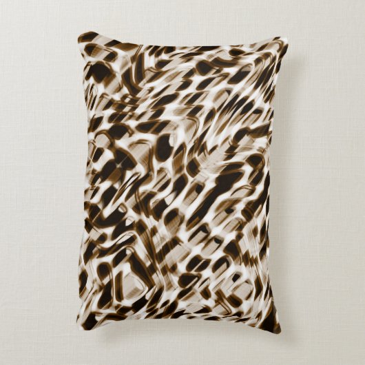 茶色の曲がり穴を動かし、黒と白 アクセントクッション (裏面(縦))