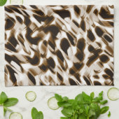 茶色の曲がり穴を動かし、黒と白 キッチンタオル (折り畳み)