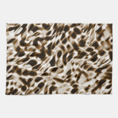 茶色の曲がり穴を動かし、黒と白 キッチンタオル (横)