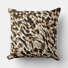 茶色の曲がり穴を動かし、黒と白 クッション