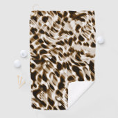 茶色の曲がり穴を動かし、黒と白 ゴルフタオル (インサイチュ)