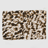 茶色の曲がり穴を動かし、黒と白 ゴルフタオル (横)