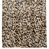 茶色の曲がり穴を動かし、黒と白 シャワーカーテン (正面)