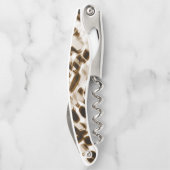 茶色の曲がり穴を動かし、黒と白 ソムリエナイフ (裏面)