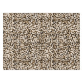 茶色の曲がり穴を動かし、黒と白 テーブルクロス (正面(横))