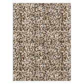 茶色の曲がり穴を動かし、黒と白 テーブルクロス (正面)