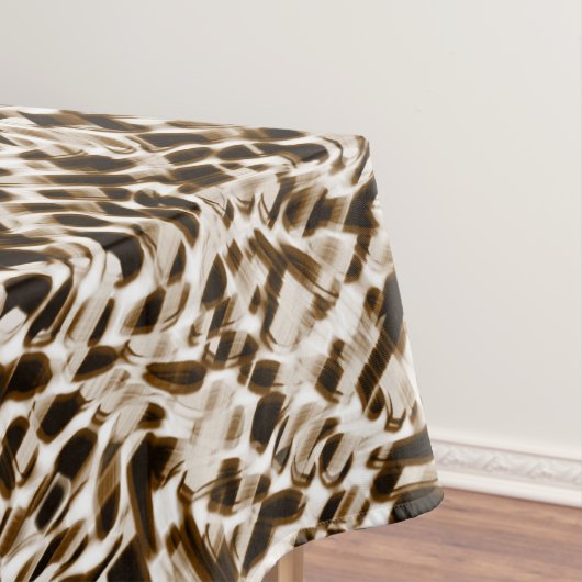 茶色の曲がり穴を動かし、黒と白 テーブルクロス (インサイチュ)