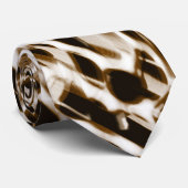 茶色の曲がり穴を動かし、黒と白 ネクタイ (ロール)