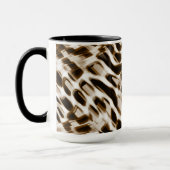 茶色の曲がり穴を動かし、黒と白 マグカップ (左)