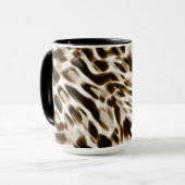 茶色の曲がり穴を動かし、黒と白 マグカップ (正面左)